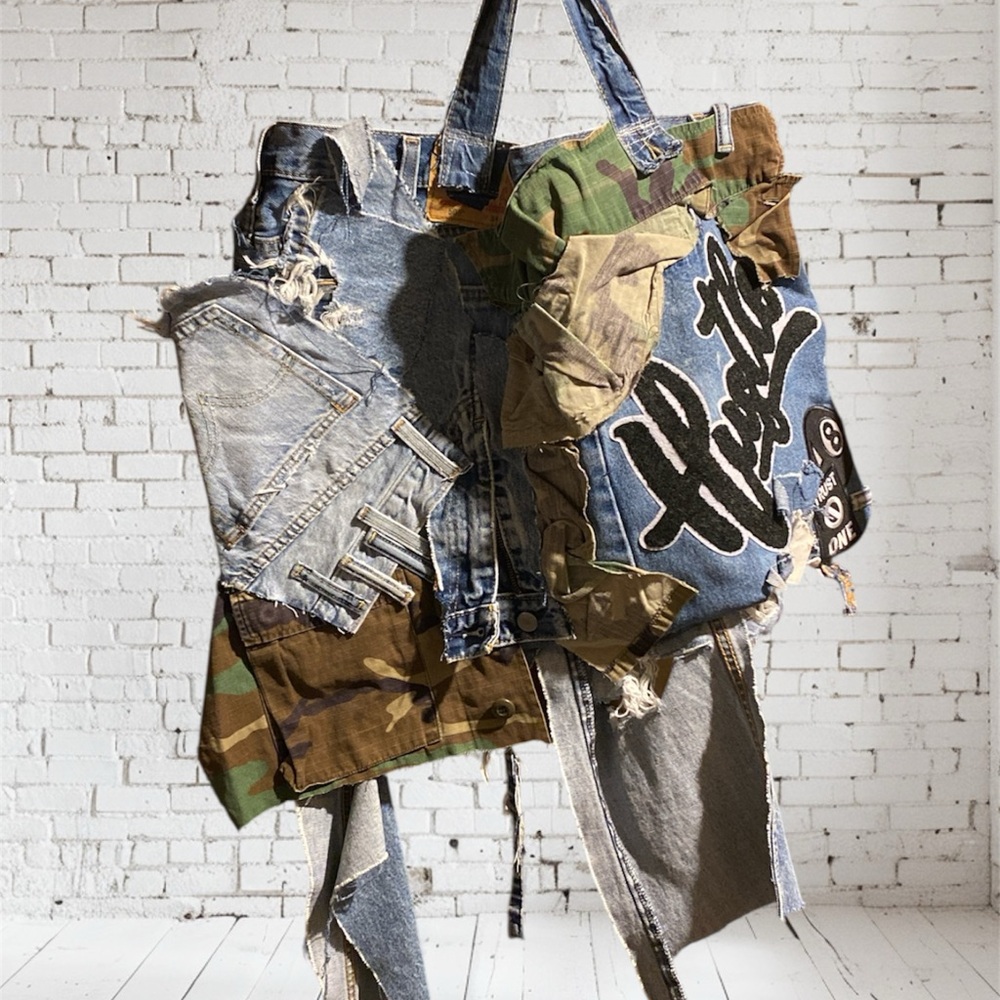 Patchwork Custom handmade Denim Tote Bag